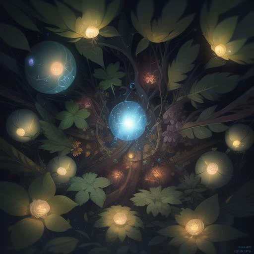 forest, blue glowing orbs, fireflies, dense trees,
colorful, detailed, digital painting, concept art, illustration, intricate, ((top down view)),
advntr