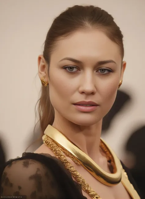 OlgaKostyantynivnaKurylenko,<lora:OlgaKostyantynivnaKurylenkoSDXL:1>,  a woman wearing a gold choker, gold collar, wearing gold detailed choker, gold choker, gold detailed collar, golden collar, choker on neck, gold glow, wearing steel collar, wearing choker, wearing collar on neck, collar on neck, attractive neck, choker, smooth gold skin, draped in shiny golden oil, choker around neck, smooth golden skin