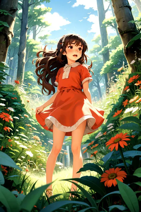 1girl,solo,full body,red dress,<lora:mn_20231007095334:0.9>, mn,