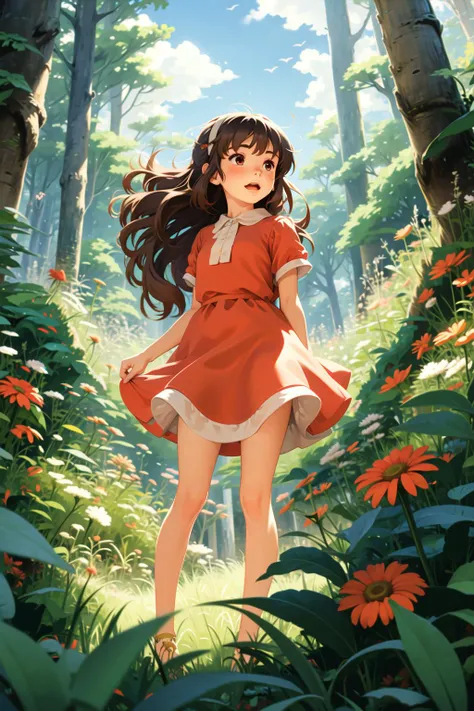 1girl,solo,full body,red dress,<lora:mn_20231007095334:0.9>, mn,