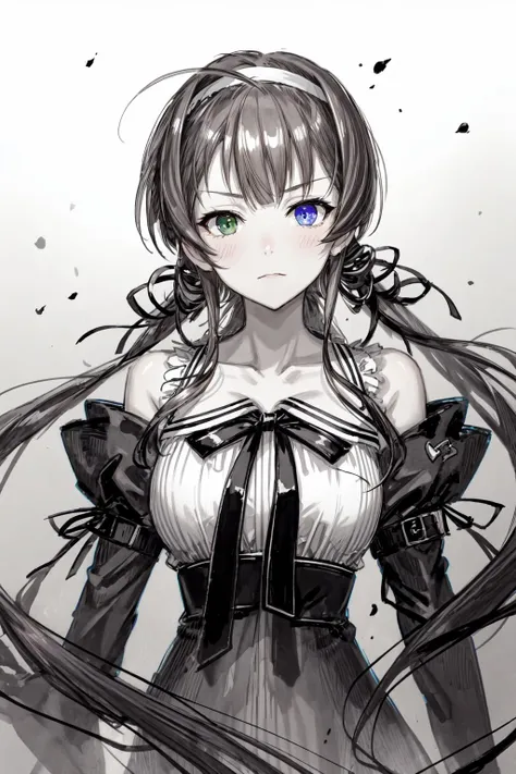 (bust shot:1.4), solo, ryoubi \(senran kagura\), blue eye, green eye, heterochromia, hairband, BREAK, zydink, ink sketch
<lora:ryoubi:0.8>
<lora:add_detail:1>
<lyco:GoodHands-beta2:1>
<lora:zyd232_ChineseInkStyle_v1_0:0.7>