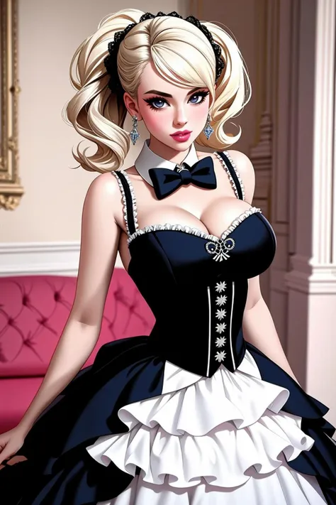 glossy bimbo,
((Masterpiece, best quality)), ballgown,edgPreppy, a woman in a ([set of edgPreppy clothes,blazer|ballgown,ribbons,frills]::0.5) posing for a picture ,wearing edgPreppy with ballgown, <lora:edgPreppyGown:0.65>