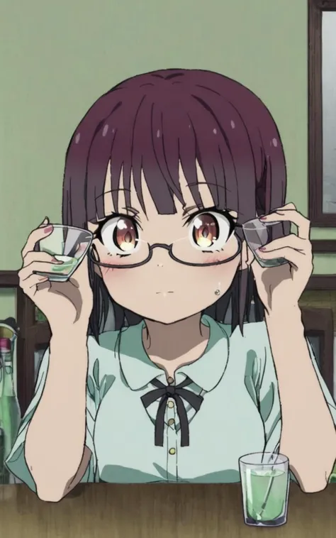 <lora:sdxl-sega-fujimiya:0.8> 1girl, fujimiya , glass