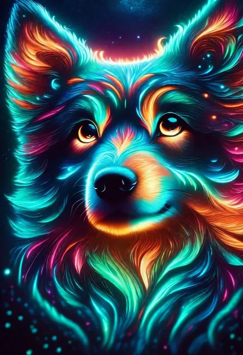 AuroraStyle, cute dog, highly detailed clean, beautiful detailed intricate, 8K, sharp focus, dim dusk, atmospheric lighting, behance contest winner, featured on unsplash, vector art, close-up, hyper detailed, trending on artstation, sharp focus, studio photo, intricate details, highly detailed,