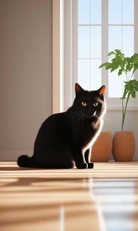 illustration, digital art, basety style, Cat, animal focus, digital painting, medium shot, sharp focus, focused, cgsociety, cgi, detailed,
interior design, home, detailed background