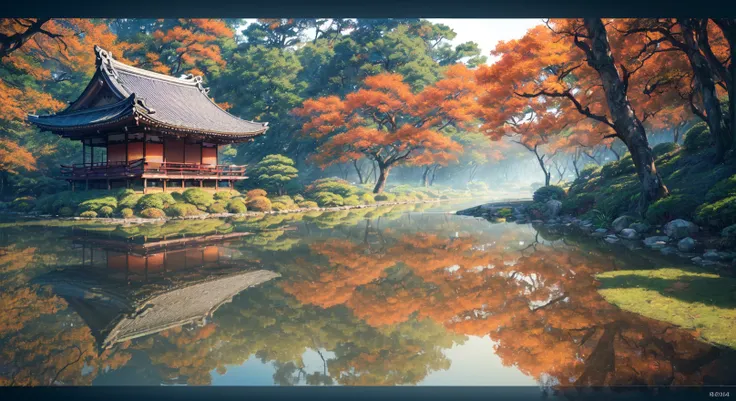 (masterpiece, best quality, ultra-detailed, best shadow), (japanese style:0.5), analog style, Fibonacci, (detailed background, very wide shot, wallpaper, ultra hd wallpaper, 8k, dojo, overgrown, autumn, east asian architecture, holographic interface, [futuristic]), (best illumination), (cinematic light), colorful, hyper detail, dramatic light, intricate details <lora:more_details:0.7>