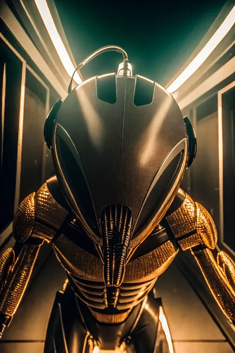 ((best quality)), ((masterpiece)), ((inked)), (night:1.2), (dynamic action pose:1.3), majestic intricately detailed soft by jim lee, (close up portrait:1.3), low angle, ((grotesque mutated freak, disgusting male bipedal insectoid alien creature in a dark spacecraft corridor)), fleshy leathery skin,( gore:1.2), terrifying evil face, extended tongue, needle teeth, full body, too many limbs, ultra detailed eyes, gaping maw, intricate details, (dark abandoned spacecraft corridor), rubble, pipes, moody cinematic lighting, dramatic cinematic lighting, soft edge lighting, (bloom:1.2), photographed on a Canon EOS R5, 50mm lens, F/2.8, HDR, professional, dramatic cinematic lighting, (backlit:1.2), hard edge lighting, cold vibrant colors, (dusty air:1.3), cinematic Film still from (cannibal holocaust:0.4)|(alien:0.8)|metroid|(the expanse:0.6)|(starcraft:0.3)