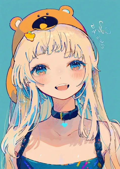 by sannso
1 girl , bangs, happy, cosplay as a bear
best quality, masterpiece,