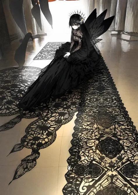 by demizu posuka
1girl
detailed face
lace dress
shadow,
highres,
masterpiece,
best quality,