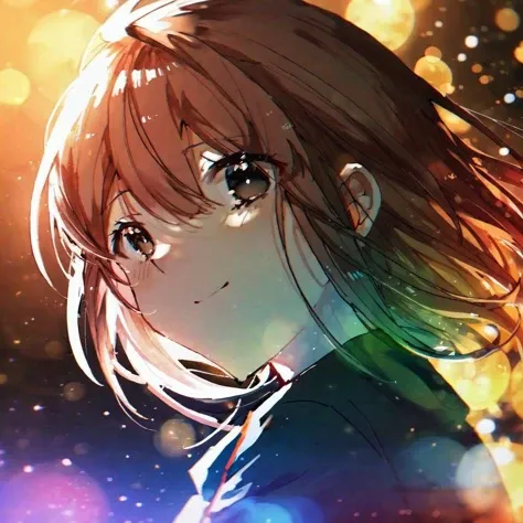 best quality, masterpiece, by noyu, by konya karasue, by rella, concept art, 1girl, solo, brown hair, black eyes, smile, upper body