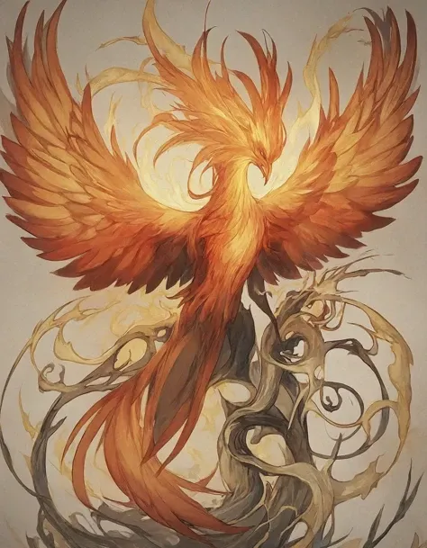 Phoenix: A mythical bird that is cyclically reborn or regenerated from its own ashes, symbolizing renewal or resurrection.