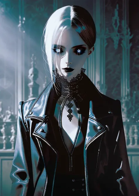 Professional fashion portrait, innovative fashion,
BREAK
[by rella:by chicken utk:0.7],
BREAK
[3d:photorealistic:0.6],
BREAK
1girl, gothic horror, dark fantasy, detailed face, eerie beauty, hauntingly beautiful, sinister elegance, macabre aesthetic, ghostly, shadowy, mysterious, ethereal, haunted eyes, pale skin, melancholy gaze, lost soul, spectral beauty,
BREAK
Denim collared shirt half-tucked into a denim flared skirt, layered with a leather jacket and ankle boots.,
BREAK
moonlit night, fog-enshrouded, spectral glow, decaying elegance, victorian gothic, whispering shadows, chilling atmosphere, supernatural horror, cursed beauty, otherworldly allure, deep darkness, velvet darkness, enigmatic portrait, 
BREAK
gothic horror perspective, close up, Depth of Field, sharp focus, vintage, faded film, film grain, LUT, taken by Joel Meyerowitz,  
BREAK
beautiful color, aesthetic, detailed, amazing quality, best quality, high quality,