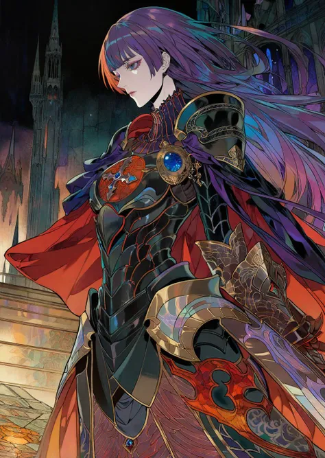 by krenz
by Harry Clarke, Hayv Kahraman
1girl
paladin, armor , rusty dark room dim light shadow dramatic lighting reflective
beautiful, aesthetic, detailed, beautiful color amazing quality, best quality, high quality
