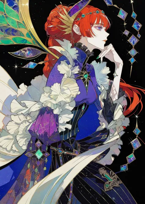 by dino
by Harry Clarke, Hayv Kahraman
1girl
beautiful, aesthetic, detailed, beautiful color amazing quality, best quality, high quality