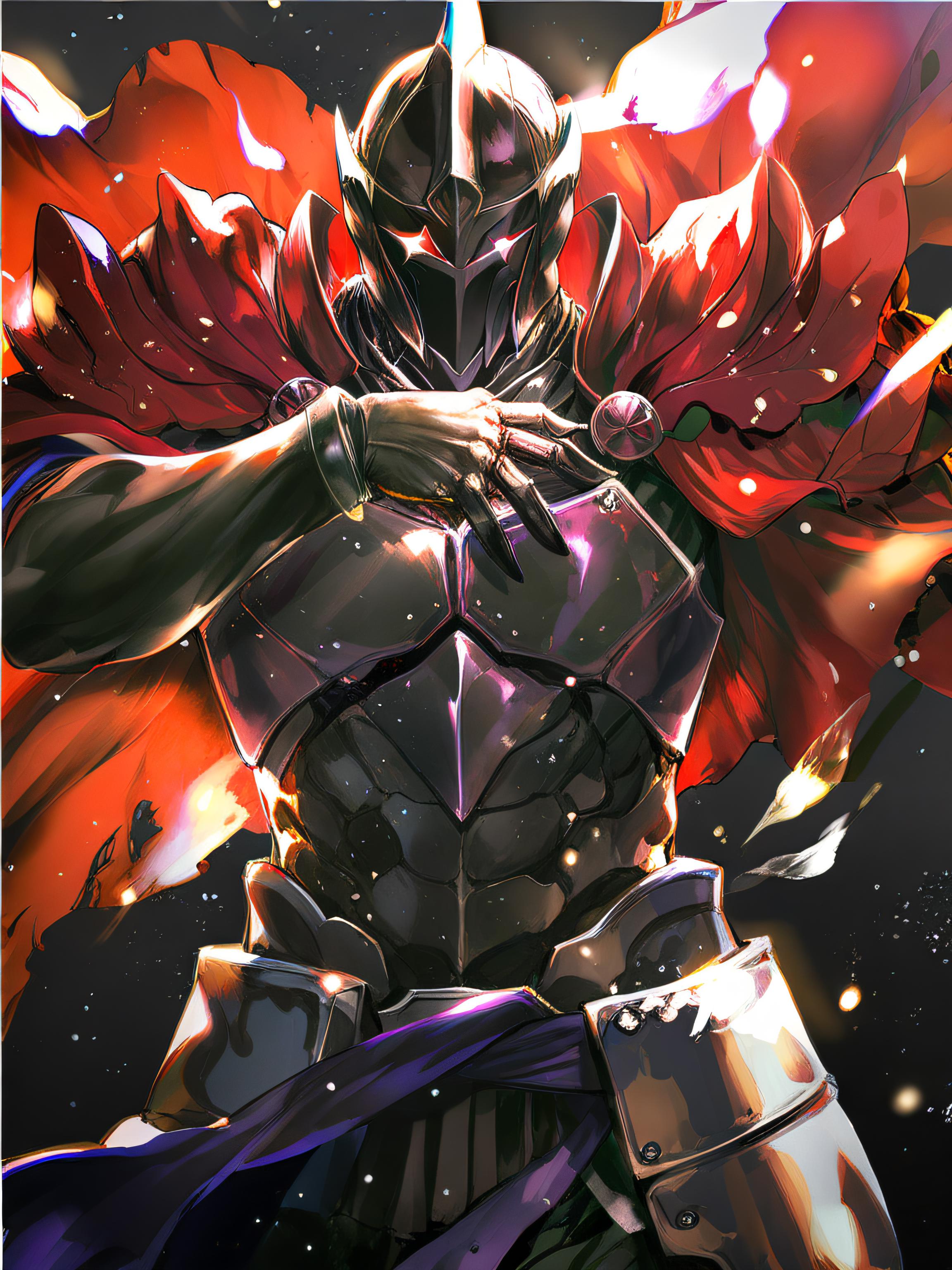 A close up of a person in armor with a sword - SeaArt AI