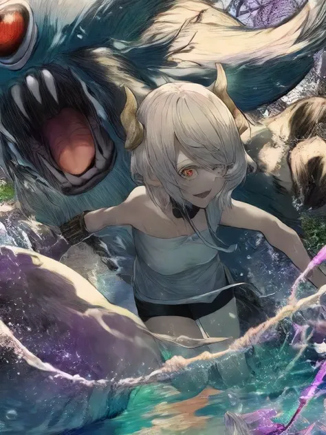 Korean creature known as (Gumiho), constricted pupils, (annoyed:1.3), 2d art, 2d render, splash art, digital art, hard shading, 1girl, female focus, (monster girl:1.0), monster girl encyclopedia, incredibly absurdres, best quality, detailed, hunting,clevage,(world_domination_actualization:1.2)<lora:rageMode_v1:0.1>(rage_boner:0.8)erection, latent_noise_entity,latent_space,what_exists_between