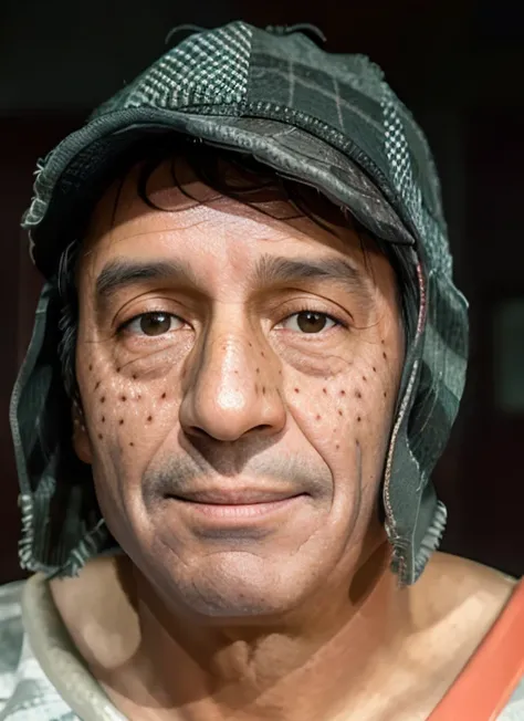 RAW photo, a portrait photo of Chavesdooito, (high detailed skin:1.2), 8k uhd, dslr, soft lighting, high quality, film grain, Fujifilm XT3 <lora:Chavesdooito_v1.0:0.7> <lora:ChavesdooitoED:0.6>