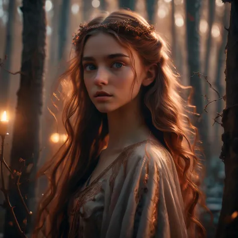 official art, unity 8k wallpaper, ultra detailed, beautiful and aesthetic, beautiful, dreamy magical atmosphere, (skin texture), (film grain), (warm hue, warm tone), cinematic light, side lighting,
In the enchanting glow of a surreal fantasy environment, a stunning 22-year-old European woman captivates with her ethereal presence. Her long wavy chestnut hair cascades gracefully, framing a face adorned with delicate features that emanate both youth and timeless beauty. Standing with an air of quiet confidence, her eyes, a mesmerizing shade of hazel, reflect the surreal surroundings, adding an extra layer of mystery to her allure. Clad in an ensemble that effortlessly combines elegance with a touch of whimsy, she embodies an otherworldly charm, blending seamlessly with the dreamlike atmosphere that surrounds her, creating a scene of unparalleled beauty and fascination.
<lora:RMSDXL_Enhance:1>,
<lora:add-detail-xl:0.8>,
<lora:RMSDXL_Darkness_Cinema:1>,