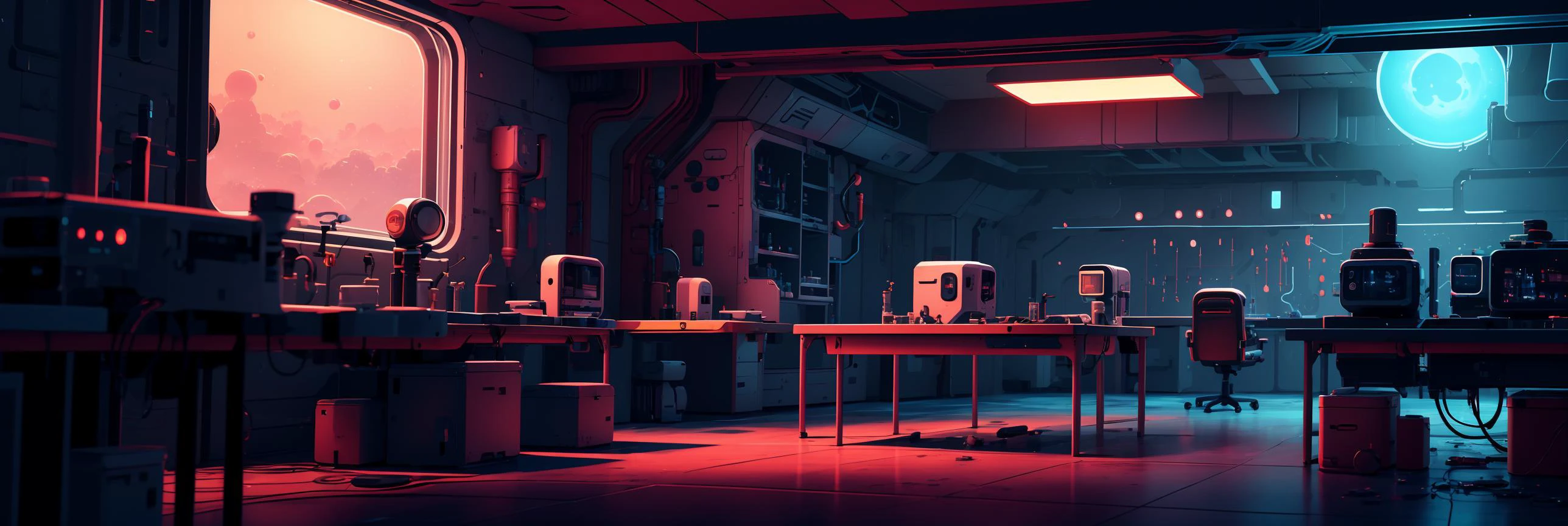 <lyco:p1ld31:1> p1ld3 style sci fi lab