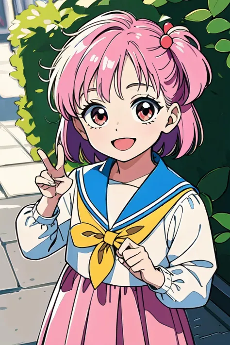 <lora:wapiko:1>wapiko, pink hair,:D,
(best quality, masterpiece, RAW photo,ultra-detailed:1.2), <lyco:GoodHands-beta2:1.0>,1girl,solo,looking at viewer,smile AS-YoungestV2