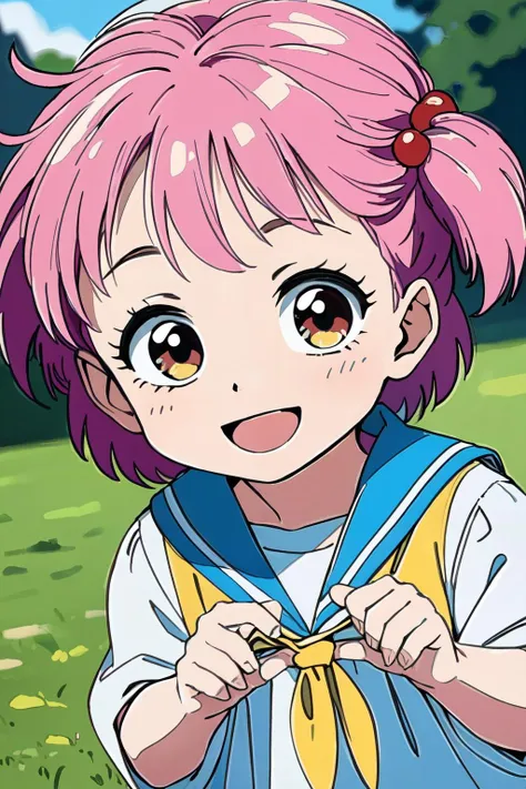 <lora:wapiko:1>wapiko, pink hair,:D,
(best quality, masterpiece, RAW photo,ultra-detailed:1.2), <lyco:GoodHands-beta2:1.0>,1girl,solo,looking at viewer,smile AS-YoungestV2