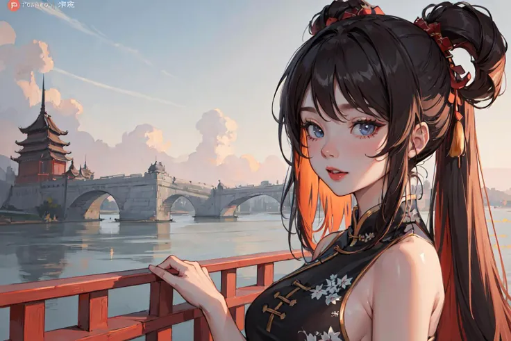 (masterpiece:1.2, best quality), (highly detailed:1.3), China dress, 1 girl, solo, nsfw