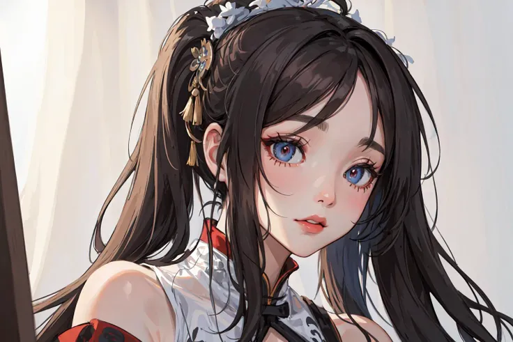 (masterpiece:1.2, best quality), (highly detailed:1.3), China dress, 1 girl, solo, nsfw