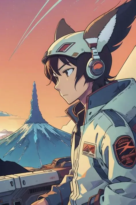 art by Makoto Shinkai, art by Moebius, art by Carne Griffiths
high definition furry, pilot fox, crashed on planet, volcano, best quality, anthropomorphic