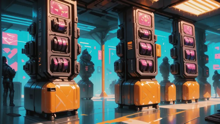score_9, score_8_up, score_7_up, score_6_up, score_5_up, score_4_up, (source_anime:0.5), digital painting, Waste Processing Area \(room\) in a topiary gardern in a epic fantasy cosmic city beyond the beginning of the universe, masterpiece, vibrant idyllic color scheme<lora:EnvyEponynmousXL01:1>
