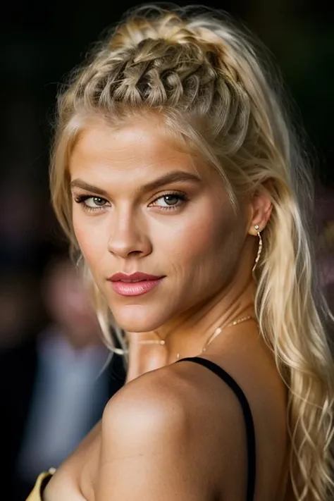 Realistic photo of a beautiful 4nn4n1c0l3-v2 woman, 1girl, solo, long hair, looking at viewer, (((blonde hair))), brown eyes, lips, portrait, realistic, soft lighting, professional Photography, Photorealistic, detailed, RAW, analog, sharp focus, 8k, HD, DSLR, high quality, Fujifilm XT3, film grain, award winning, masterpiece<lora:4nn4n1c0l3-v2:1.0>