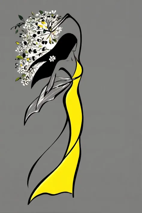 best quality,masterpiece,absurdres,Highly detailed,extreme detail description,
1girl,beautiful face,big eyes,long hair,floating hair,colorful dress,flower around,medium breasts,dancing,ballet,spot color,
lineart dancer,<lora:Fisher_lineart dancer æ²çº¿èè
:1>,