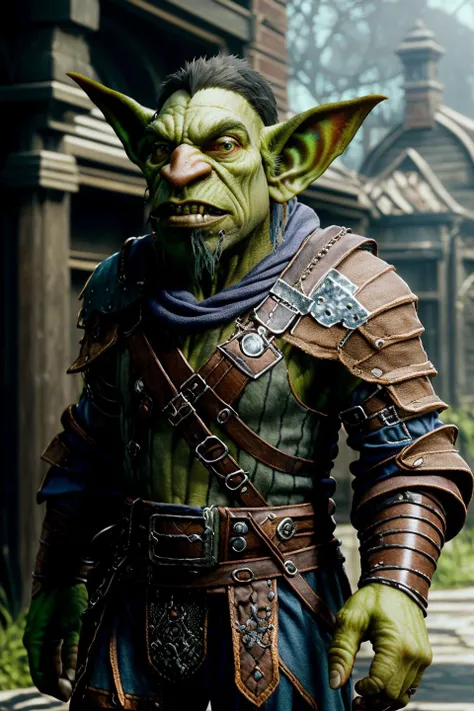RAW photo, Dungeons & Dragons, (a Goblin design), (high detailed skin:1.2), 8k uhd, dslr, soft lighting, high quality, film grain, Fujifilm XT3, realistic, (photorealistic:1.4), best quality, ultra-detaile,cinematic angle, (Close-up),look at the audience, solo,(upper body),
Detailed face, detailed eyes,leather armor, dark alley, volumetric lighting, best quality, masterpiece, intricate details, realistic, <lora:sxzGoblinsWarcraft_sxzGoblin:0.7>, hewowgob,movement, walking, on alert, rogue,warrior, ranger,metal protective gear, armour, <lora:adventurers_v1:1>