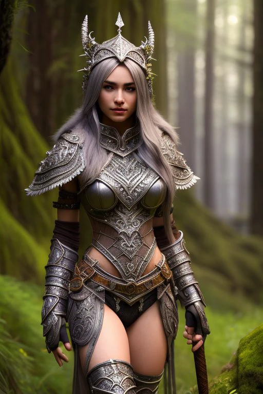 (full body:1.4), druid female, armor, sitting, spread legs, intricate details, insanely detailed, highest quality, (highly detailed:1.4), detailed skin, detailed face, photorealistic, realistic, sharp focus, 8k,(High Contrast:1.3)