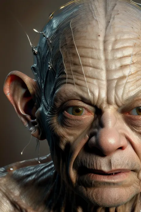 <lora:hipoly3DModelLora_v10:0.8>,(realistic:1.3), poster,(intricate details:1.15), ((masterpiece,best quality)), ((cinematic light)),(Gollum), detailed skin,detailed face, dark fantasy \(style\)