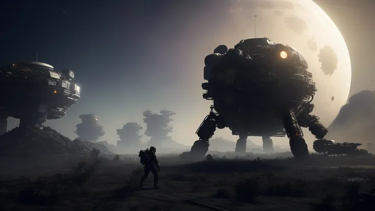 sc-fi,Intricate dynamic action shot of A huge base on the moon, wide angle,
cinematic Alessandro Casagrande, Greg Rutkowski, Sally Mann, concept art, sc-fi,
2 atmosphere,detailed face and eyes,Masterpiece, best quality, highly detailed photo:1, 8k, detailed face,photorealistic
