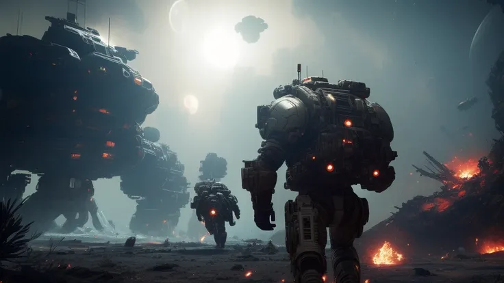 sc-fi,Intricate dynamic action shot of Huge weapons on the moon, wide angle,
cinematic Alessandro Casagrande, Greg Rutkowski, Sally Mann, concept art, sc-fi,
2 atmosphere,detailed face and eyes,Masterpiece, best quality, highly detailed photo:1, 8k, detailed face,photorealistic