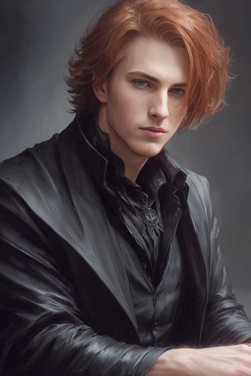 a male portrait of a hyperdetailed  in the style of a dementor from harry potter and a rogue dnd character,ginger hair, (pleasant:1.3) thoughtful expression, conjuring magical energy, cinematic shot on canon 5d ultra realistic skin, Steve Henderson Fabian Perez Henry Asencio, Jeremy Mann Marc Simonetti fantasy magical horror atmosphere, (highly detailed environment:1.3)