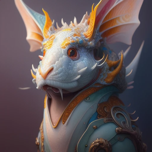 subsurface scattering, white, koi, rabbit deity with dragon armor, art nouveau swirls, vibrant colors, octane render, by jesper ejsing, james jean, justin gerard, tomasz alen kopera, cgsociety and fenghua zhong, highly detailed, rim light, art, cinematic lighting, very coherent, hyper realism, high detail, 8 k, by Tyler Edlin, Photorealistic, wavy, octane, 8k, beautiful