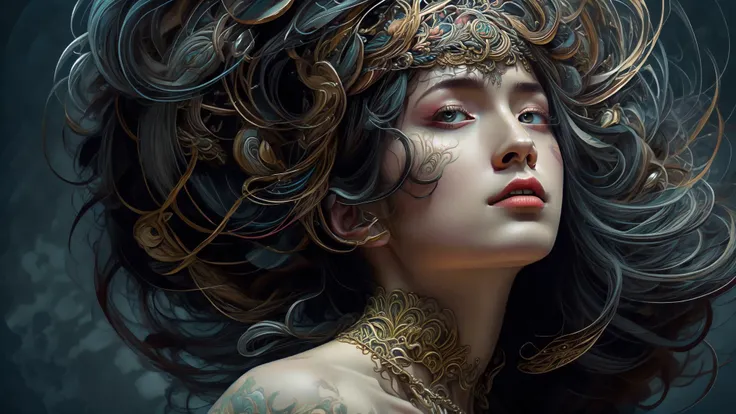 to be or not to be, that's a question,
official art, unity 8k wallpaper, ultra detailed, beautiful and aesthetic, masterpiece, best quality, photorealistic, (zentangle, mandala, tangle, entangle), intricate clothes, extreme detailed, dynamic angle, the most beautiful form of chaos, elegant, a brutalist designed, vivid colours, romanticism,
full body,from everywhere,zhongfenghua <lora:zhongfenghua:0.55> <lora:oc_v10:0.2><lora:lowra_v10:0.5> <lyco:gpts4 lite dreamwave_278580:0.9> <lora:FairyTaleAI:0.25>