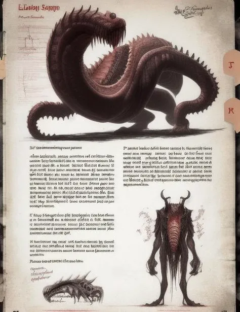 (kesulu),freehand sketching,english_text,scales,realistic,shap_teeth,text focus,monster,no humans,, english text,eldritch abomination, text focus, realistic, artist name,creature, character name,note,bloodcurdling,<lora:kesulu-000014:0.6>