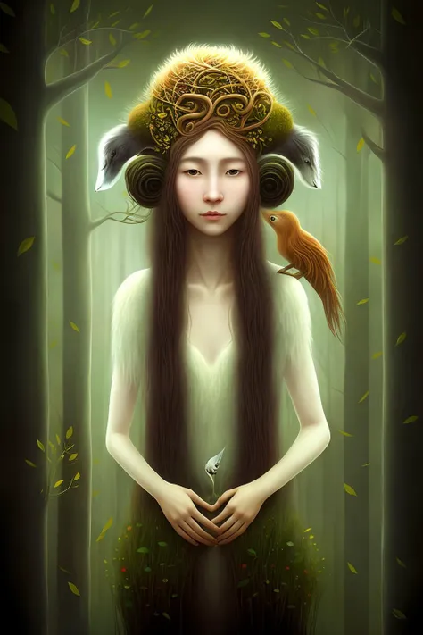 1 beautiful female druid, long hair, animals, forest
fantasy
(masterpiece, best quality)
(Duy Huynh)