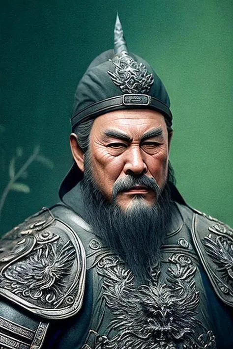 male ,full body ,(green metal armor, metal dragon head on the shoulder, holding sword, (colored skin, ),(long heavy black beard):1.2), (green metal armor with intricate pattern:1.2), gloves, long pants, (insanely detailed, bloom:1.5), (highest quality, concept art, 4k), (analog:1.2), (high sharpness), (detailed pupils:1.1), (painting:1.1), (digital painting:1.1), detailed face and eyes, Masterpiece, best quality, (highly detailed photo:1.1), 8k, photorealistic, (dark hair color, dynamic short hair), (pureerosface_v1:0.2), [:(detailed face:1.2):0.2], sharp, realistic, real shadow, (Chinese castle background:1.2), old man, 65 years old,<lora:lu_20230618023935:0.8>