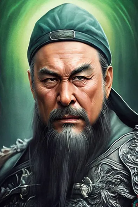 male ,full body ,(green metal armor, metal dragon head on the shoulder, holding sword, (colored skin, ),(long heavy black beard):1.2), (green metal armor with intricate pattern:1.2), gloves, long pants, (insanely detailed, bloom:1.5), (highest quality, concept art, 4k), (analog:1.2), (high sharpness), (detailed pupils:1.1), (painting:1.1), (digital painting:1.1), detailed face and eyes, Masterpiece, best quality, (highly detailed photo:1.1), 8k, photorealistic, (dark hair color, dynamic short hair), (pureerosface_v1:0.2), [:(detailed face:1.2):0.2], sharp, realistic, real shadow, (Chinese castle background:1.2), old man, 65 years old,<lora:lu_20230618023935:0.8>