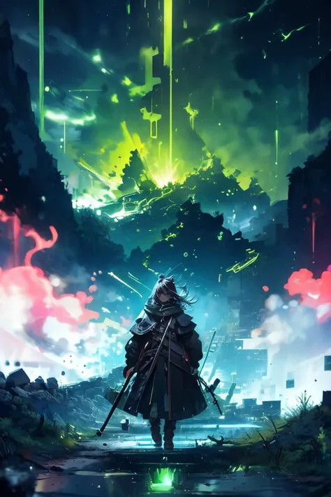 artwork, Pathological complexities, 关键cartoon艺术, Detailed key animation art, 泼墨艺术cartoon, official art, cartooncartoon壁纸 高清cartoon壁纸 高清壁纸, From Arknights, 详细关键cartoon艺术, girl, shadowverse style, gapmoe yandere grimdark, Official artwork, 关键cartoon艺术, cartoon关键视觉概念图像质量应该是最好的质量, 4K or 8K resolution, It has super tricks, Realistic or realistic details. 用于artwork的媒介可以是插图, oil painting,or photography. The style of the image can be in the form of a portrait, landscape, cartoon, Sci-fi, Photography, or concept art. The overall tone is one of resistance,huge weapon,Clothes for going to sea,chaotic lights,Broken scene,Sea soul shirt,Navy cap,Spearguns,Long gray hair flying freely,black lightning