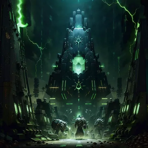 ((masterpiece,best quality)),
<lora:Necron_Architecture:0.7>,
Necron_Architecture,  (scifi, excessive energy, coffee machine:1.2),
electricity, green glow, green theme,