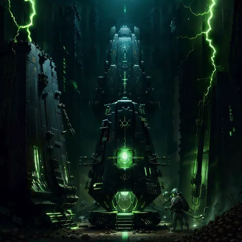 ((masterpiece,best quality)),
<lora:Necron_Architecture:0.7>,
Necron_Architecture,  (scifi, excessive energy, coffee machine:1.2), coffee mug, 
electricity, green glow, green theme,
