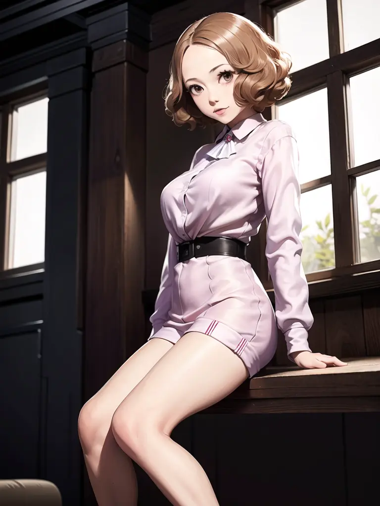 1girl, solo,(best quality),(masterpiece:1.1), full body, looking_at_viewer, neck_ribbon, cute, clear facial skin,