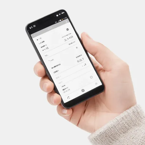 commercial photography, mobile phone, hand holding
<lora:muji_v1.1_XL:0.8>, By MUJI