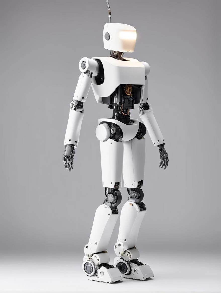 magazine cover, commercial photography, By MUJI <lora:muji_v1.0_XL:1>
a robot, half body shot, studio light