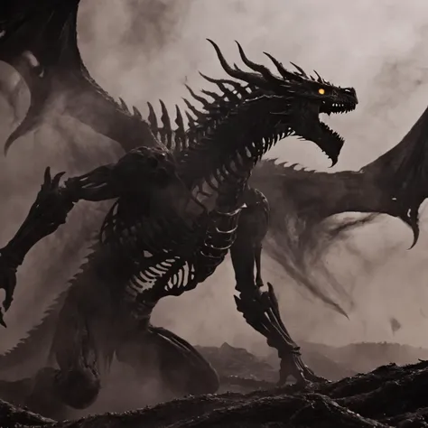 <lora:Classic Western Dragons XL:0.8> dragon, classic dragon, exotic dragon, magma dragon, bone dragon, undead dragon, thunder dragon, forest dragon, golden dragon,<lora:add-detail-xl:0.8>,<lora:JuggerCineXL2:0.8> Still, Film Still, Cinematic, Cinematic Shot, Cinematic Lighting,(<lora:xl-shanbailing-1126darkness黿:0.5> bailing_darkness, a girl made of black smoke, skeletons made of black smoke by the 1 group),<lora:Desolation:0.5>,